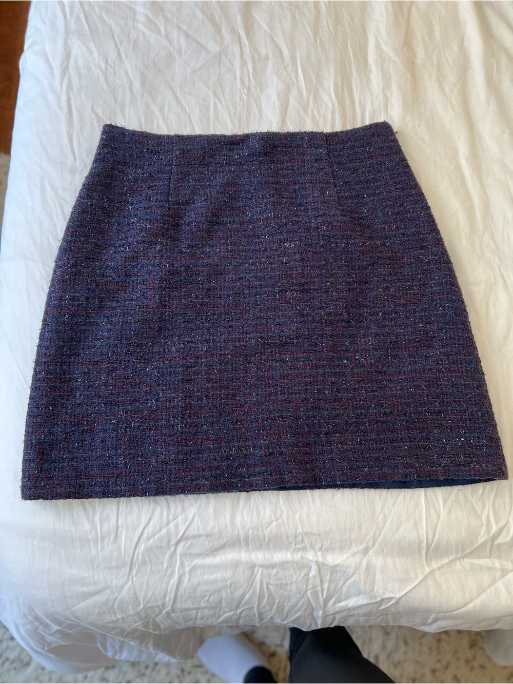 Club Monaco Purple Tweed Mini Skirt